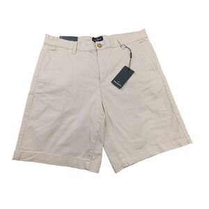 Daniel Hechter Chino Shorts Mens 34 Beige Casual Stretch Flat Front Preppy